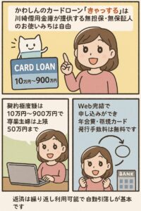 川崎信用金庫カードローン　きゃっする　審査